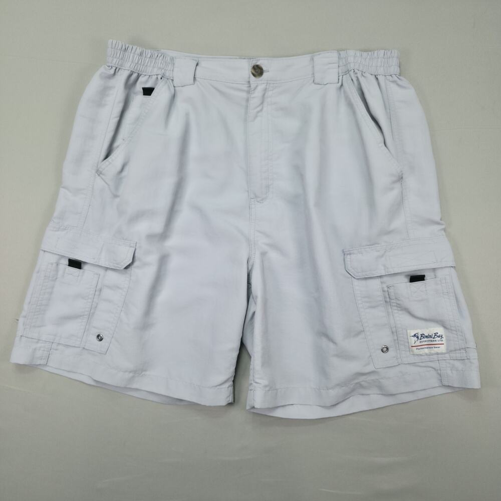 Bimini Bay Mens Cargo Fishing Shorts Size 40 Nylon Performance Outdoor Utility